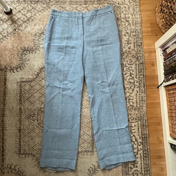 Akris Linen & Wool Crepe Pants